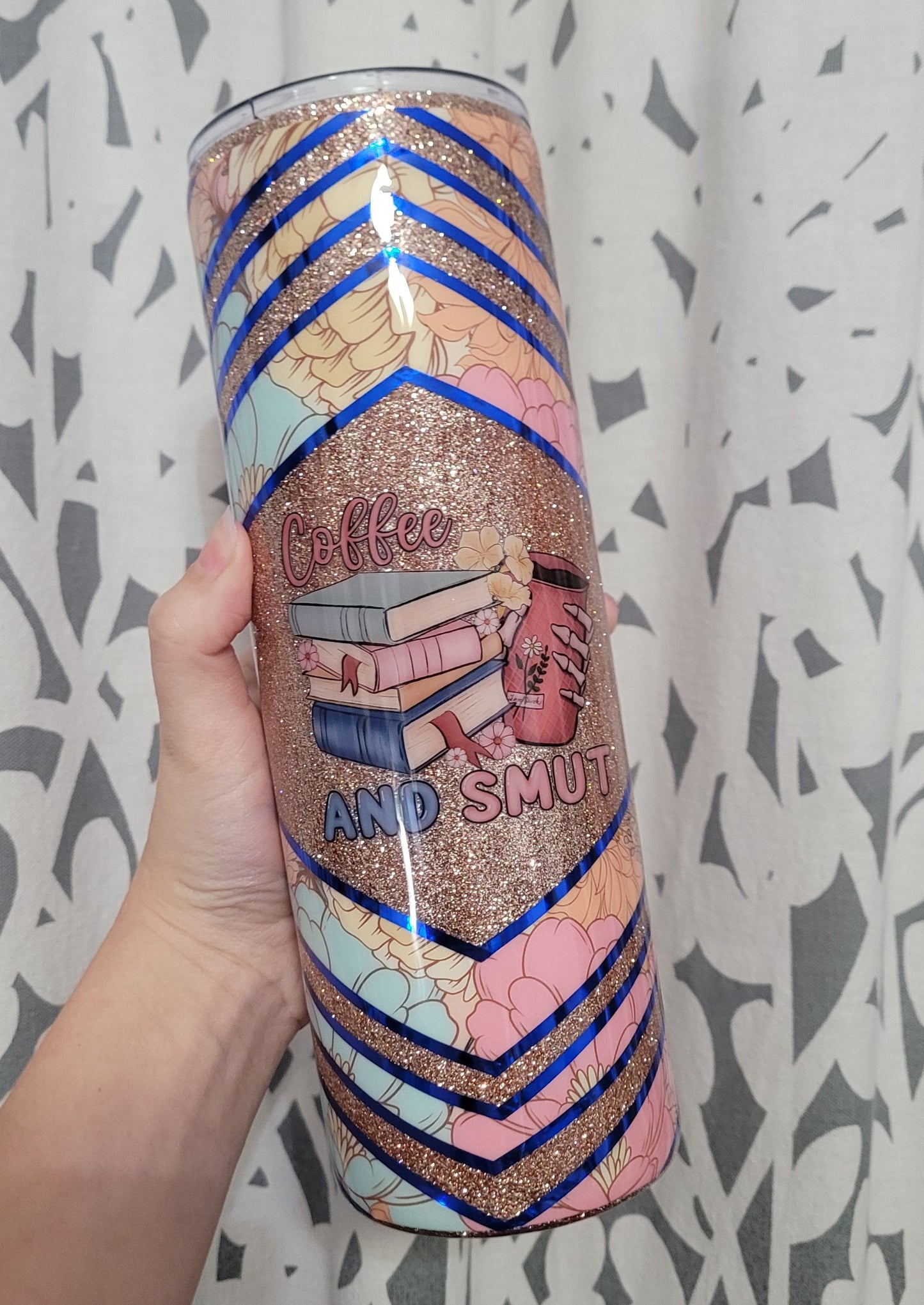 Coffee and Smut Bookish Glitter Tumbler