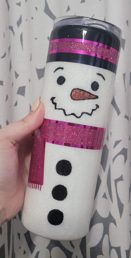 Purple Snowman 20 Tumbler