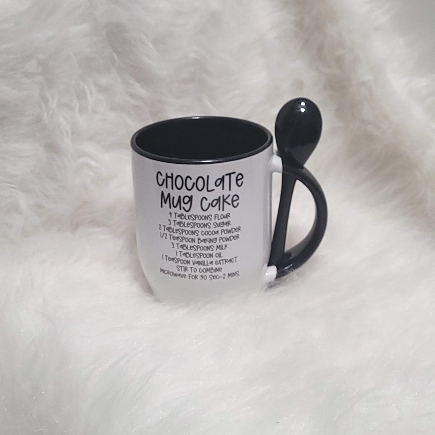 Chocolate Mug Cake Mug with Spoon