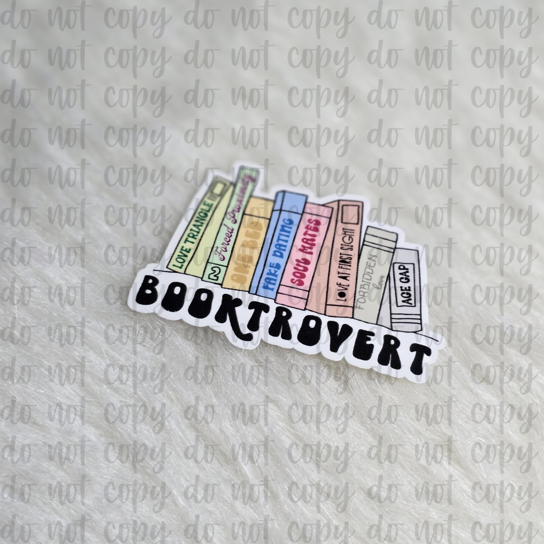 Booktrovert Book Tropes Sticker