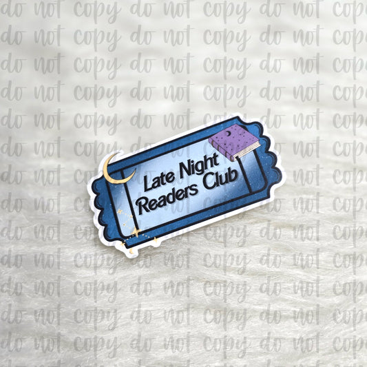 Late Night Readers Club Sticker