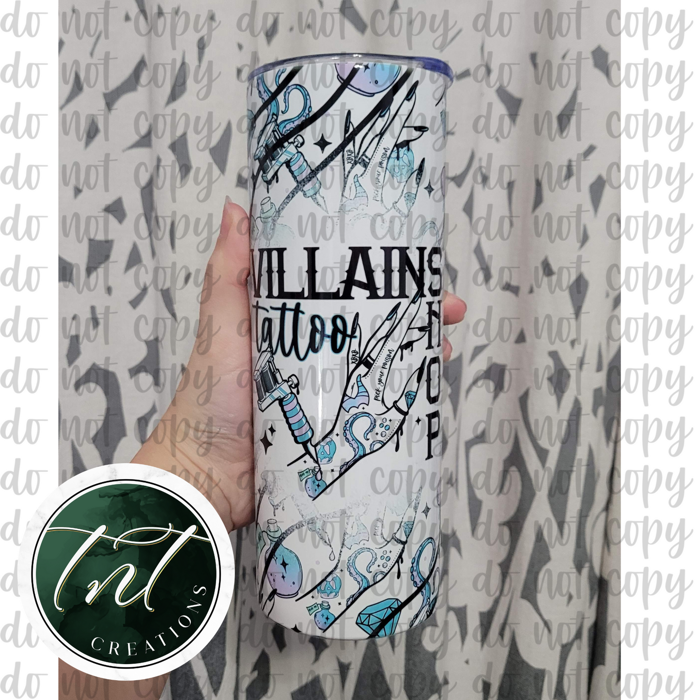 Villains Tattoo Shop Tumbler