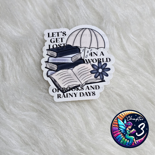 Books and Rainy Days Sticker