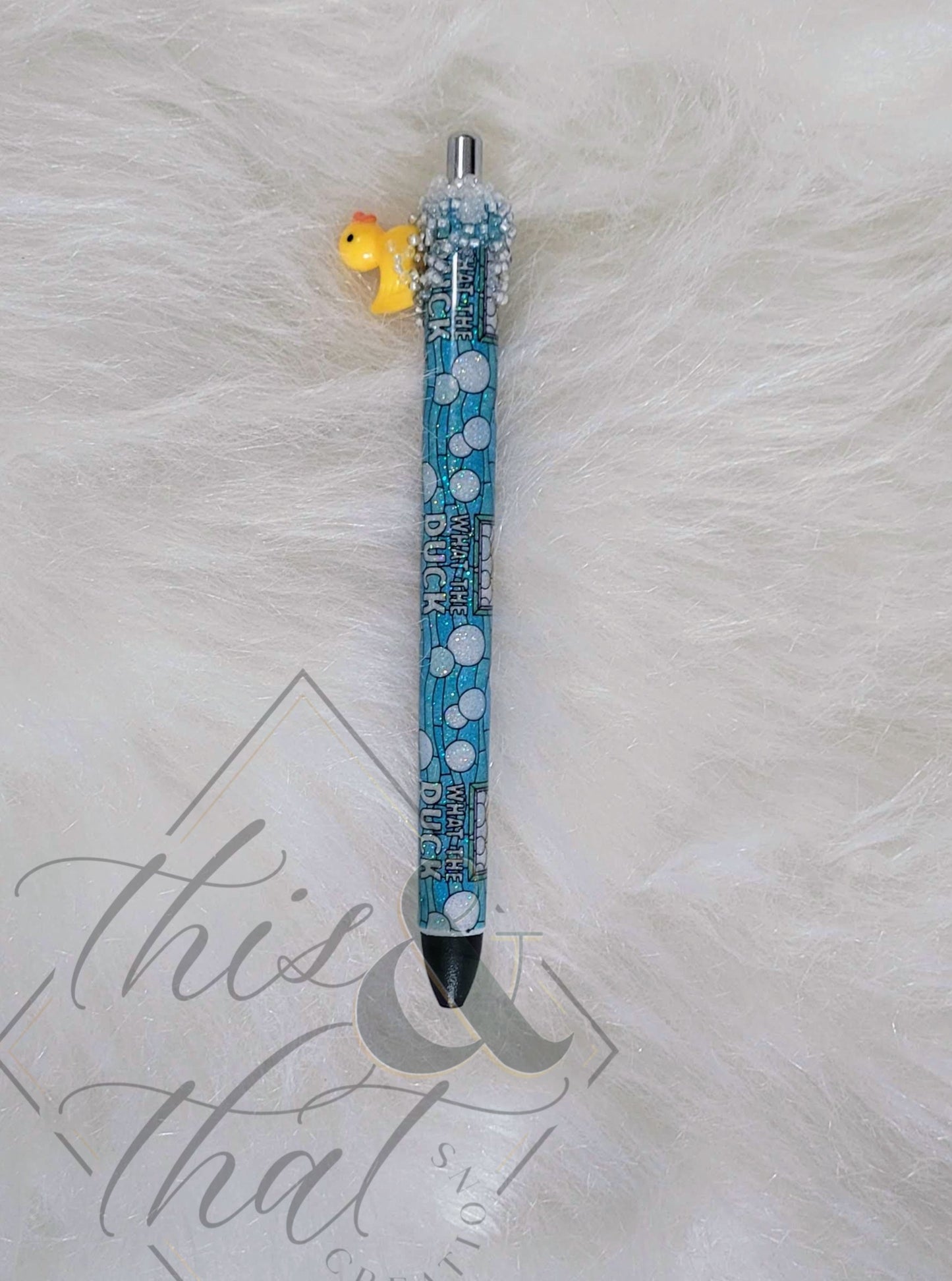 What The Duck Glitter Refillable Pen