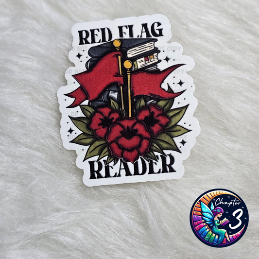 Red Flag Reader Sticker