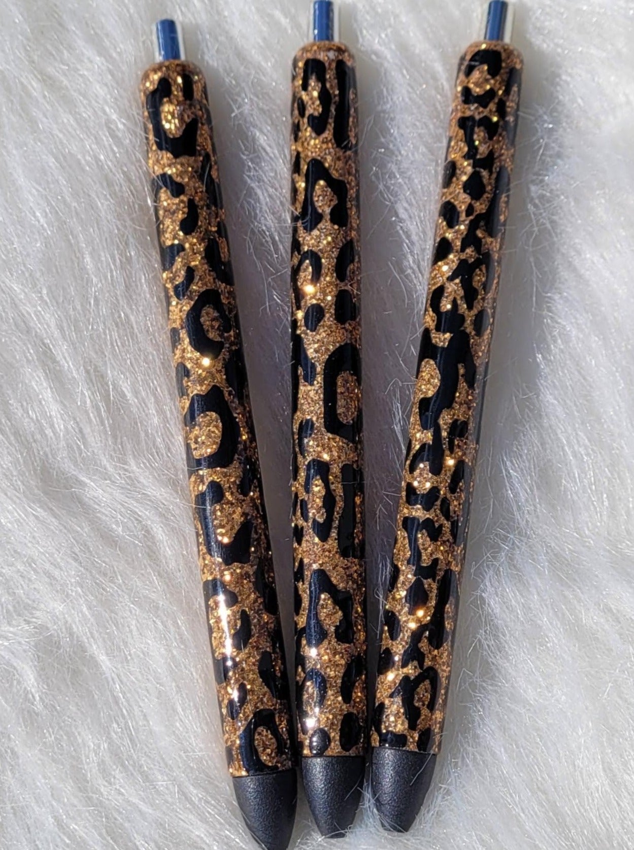 Leopard Print Refillable Glitter Pen