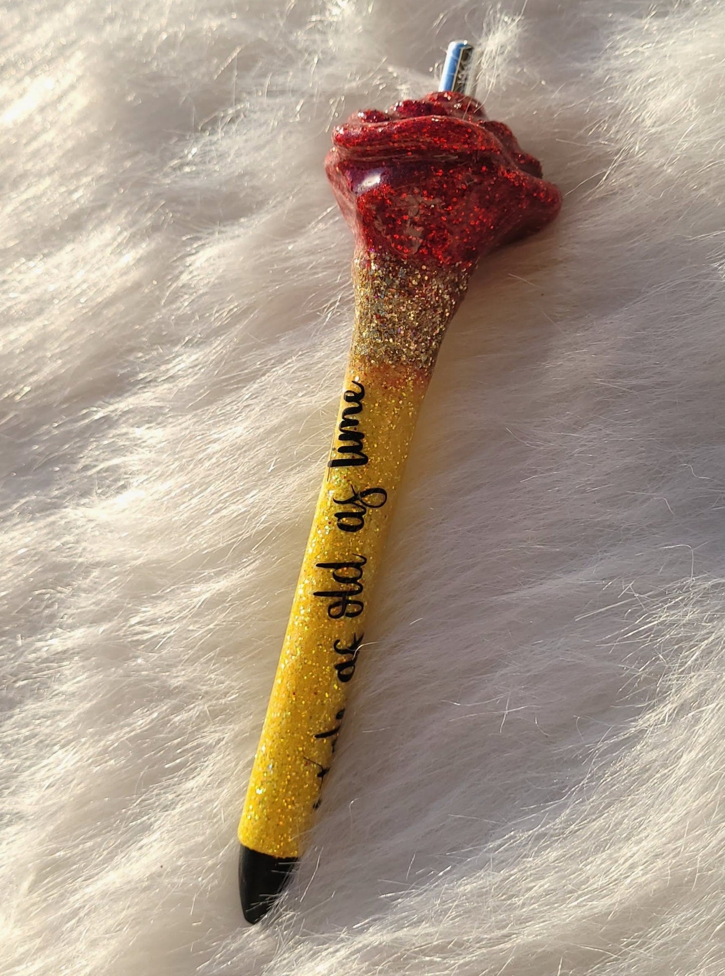 3D Sculpted Refillable Rose Pen