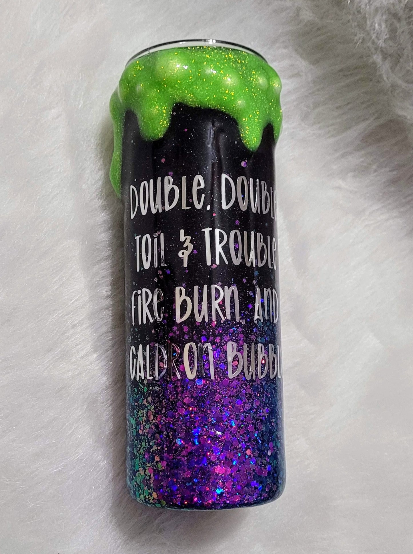 Double Double Toil & Trouble Witchy Halloween Bubble Drip Tumbler