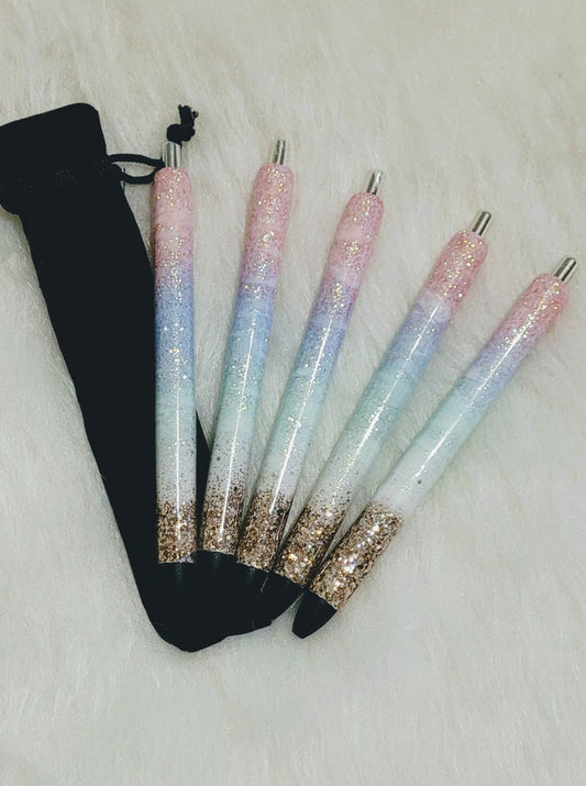 Sunrise Beach Refillable Glitter Pen