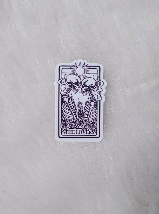 Lovers Tarot Card Skeleton Sticker