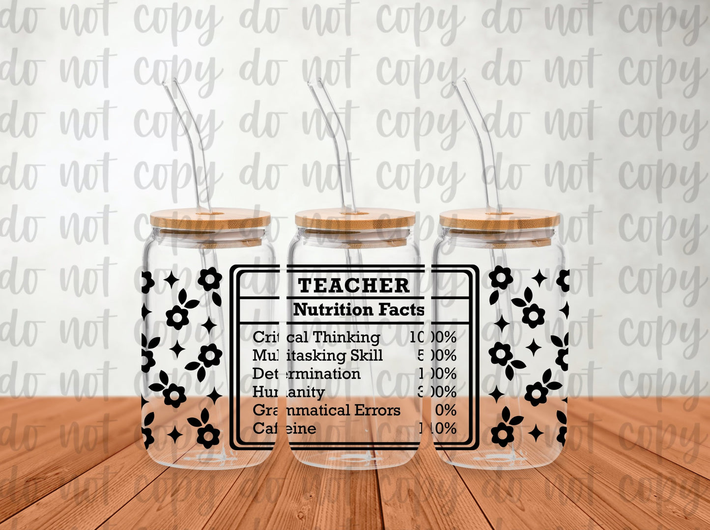 Teacher Nutrition Facts Libbey Glass Can