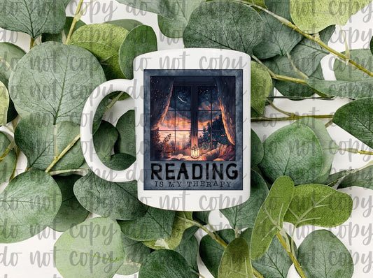 Reading is Therapy 15oz Mug